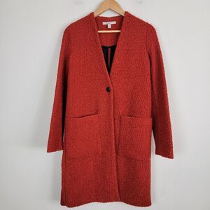 Zara Trendy Red Bouclé Women's Coat, size XS